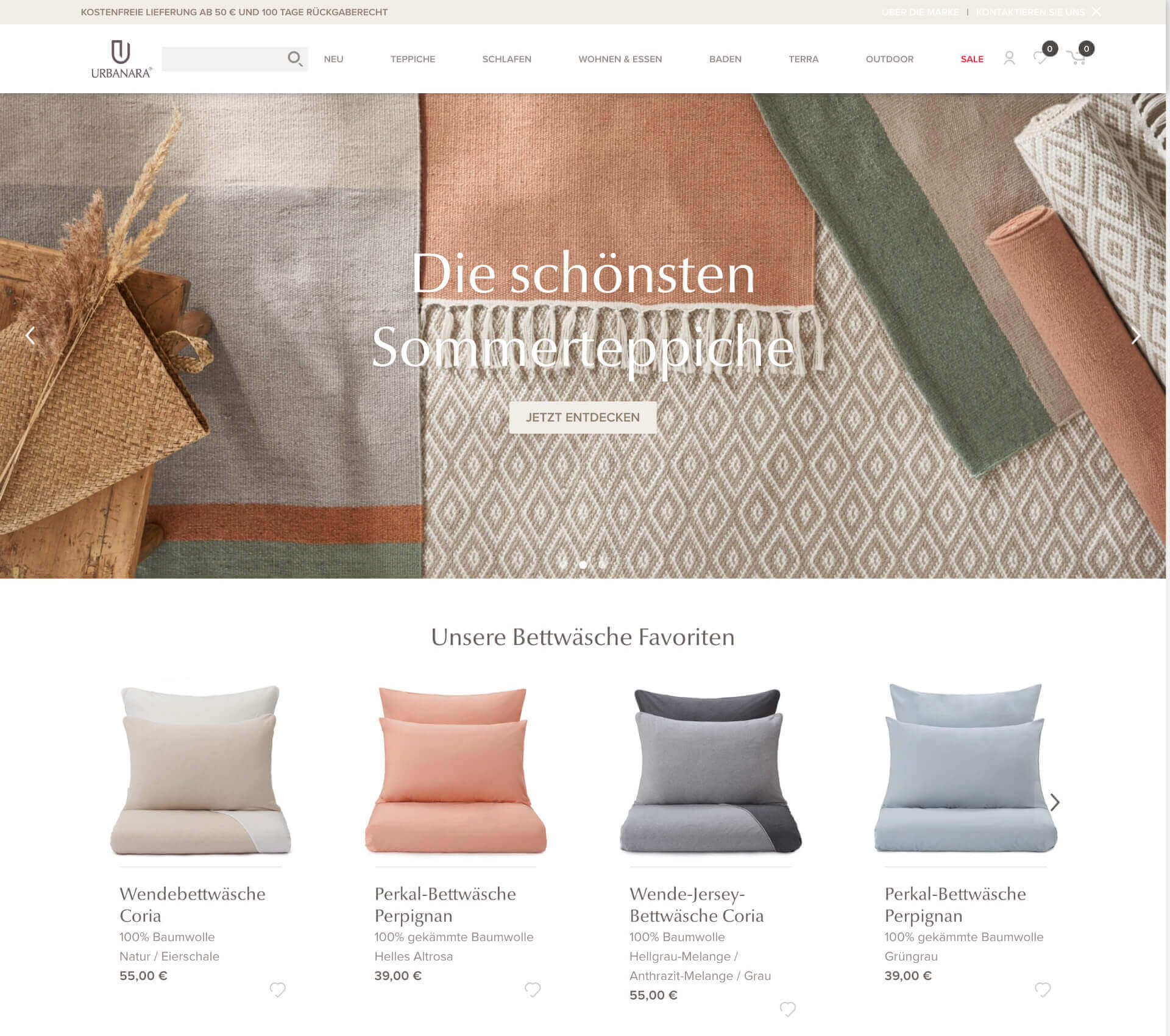 Shopify Plus webshop for Urbanara